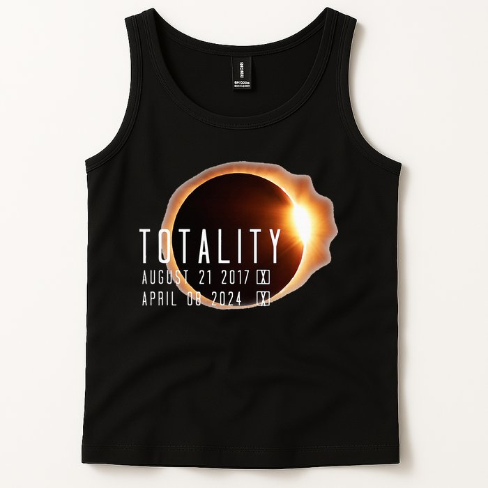 Twice in a Lifetime Totality Solar Eclipse 2017 & 2024 Tank Top