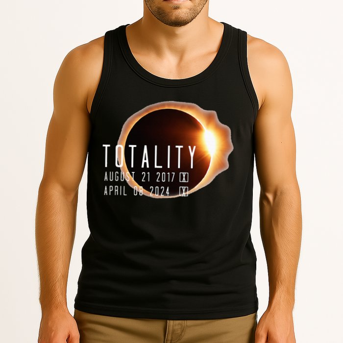 Twice in a Lifetime Totality Solar Eclipse 2017 & 2024 Tank Top