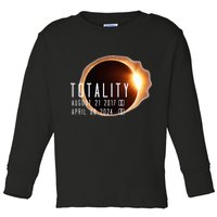 Twice in a Lifetime Totality Solar Eclipse 2017 & 2024 Toddler Long Sleeve Shirt