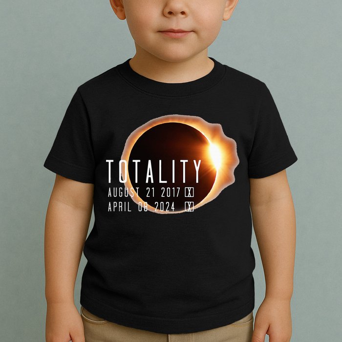 Twice in a Lifetime Totality Solar Eclipse 2017 & 2024 Toddler T-Shirt