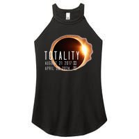 Twice in a Lifetime Totality Solar Eclipse 2017 & 2024 Women's Perfect Tri Rocker Tank