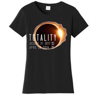 Twice in a Lifetime Totality Solar Eclipse 2017 & 2024 Women's T-Shirt