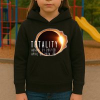 Twice in a Lifetime Totality Solar Eclipse 2017 & 2024 Kids Hoodie