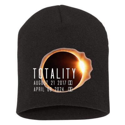Twice in a Lifetime Totality Solar Eclipse 2017 & 2024 Short Acrylic Beanie