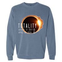 Twice in a Lifetime Totality Solar Eclipse 2017 & 2024 Garment-Dyed Sweatshirt