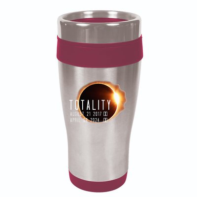 Twice in a Lifetime Totality Solar Eclipse 2017 & 2024 16oz Travel Tumbler