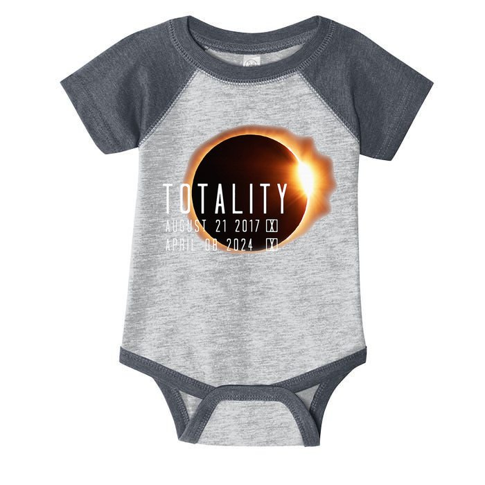 Twice in a Lifetime Totality Solar Eclipse 2017 & 2024 Infant Baby Jersey Bodysuit