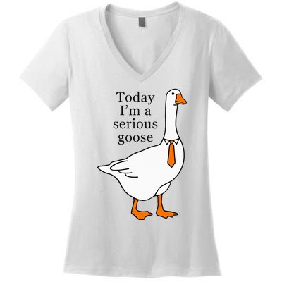 Today IM A Serious Goose Women's V-Neck T-Shirt