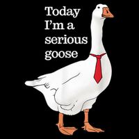 Today I Am A Serious Goose Funny Oddly Specific Dank Meme Button