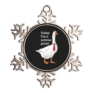 Today I Am A Serious Goose Funny Oddly Specific Dank Meme Metallic Star Ornament