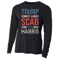 Trump Is A Scab Trumps A Scab Cooling Performance Long Sleeve Crew