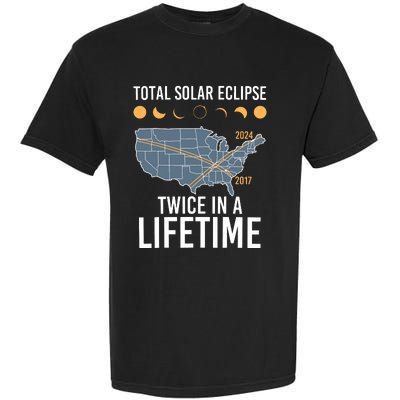 Twice In A Lifetime Solar Eclipse 2024 Total Eclipse Garment-Dyed Heavyweight T-Shirt