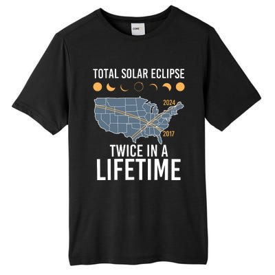 Twice In A Lifetime Solar Eclipse 2024 Total Eclipse Tall Fusion ChromaSoft Performance T-Shirt