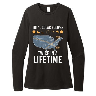 Twice In A Lifetime Solar Eclipse 2024 Total Eclipse Womens CVC Long Sleeve Shirt