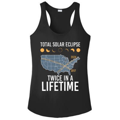 Twice In A Lifetime Solar Eclipse 2024 Total Eclipse Ladies PosiCharge Competitor Racerback Tank