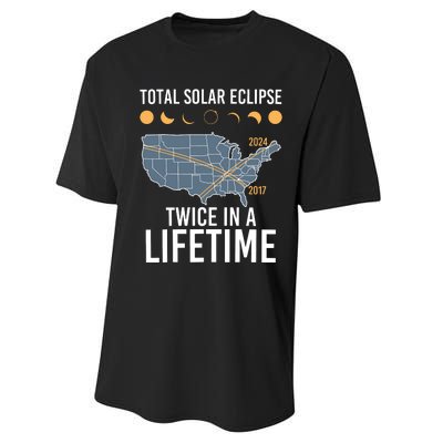 Twice In A Lifetime Solar Eclipse 2024 Total Eclipse Performance Sprint T-Shirt