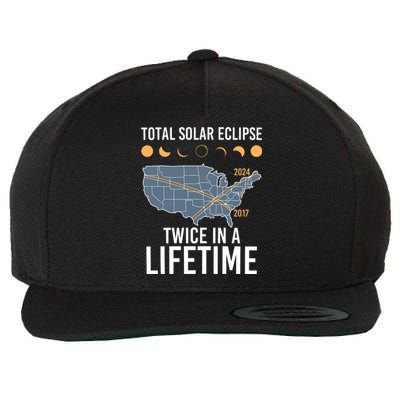 Twice In A Lifetime Solar Eclipse 2024 Total Eclipse Wool Snapback Cap