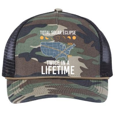 Twice In A Lifetime Solar Eclipse 2024 Total Eclipse Retro Rope Trucker Hat Cap