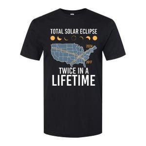 Twice In A Lifetime Solar Eclipse 2024 Total Eclipse Softstyle® CVC T-Shirt