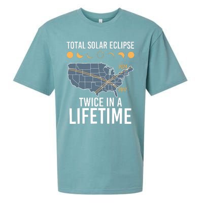 Twice In A Lifetime Solar Eclipse 2024 Total Eclipse Sueded Cloud Jersey T-Shirt