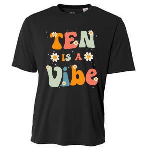 Ten Is A Vibe 10th Birthday Party 10 Ten Year Old Decor Cooling Performance Crew T-Shirt