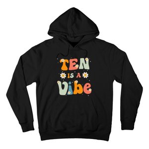 Ten Is A Vibe 10th Birthday Party 10 Ten Year Old Decor Hoodie