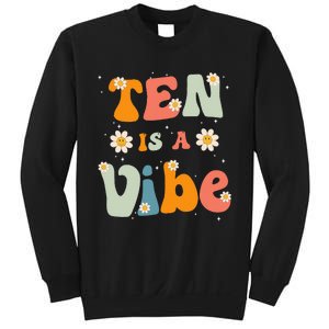 Ten Is A Vibe 10th Birthday Party 10 Ten Year Old Decor Sweatshirt