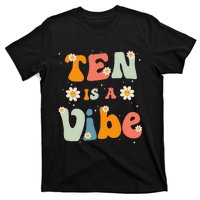 Ten Is A Vibe 10th Birthday Party 10 Ten Year Old Decor T-Shirt