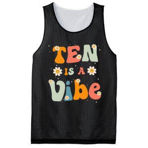 Ten Is A Vibe 10th Birthday Party 10 Ten Year Old Decor Mesh Reversible Basketball Jersey Tank