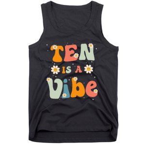 Ten Is A Vibe 10th Birthday Party 10 Ten Year Old Decor Tank Top