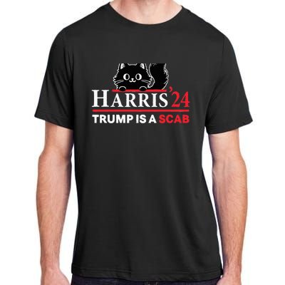 Trump Is A Scab Vote Harris Funny Harris Kamala Trump Adult ChromaSoft Performance T-Shirt