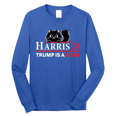 Trump Is A Scab Vote Harris Funny Harris Kamala Trump Long Sleeve Shirt