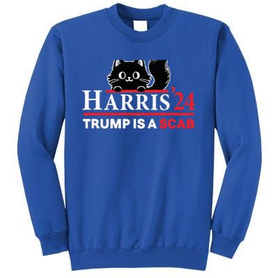 Trump Is A Scab Vote Harris Funny Harris Kamala Trump Sweatshirt