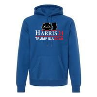 Trump Is A Scab Vote Harris Funny Harris Kamala Trump Premium Hoodie