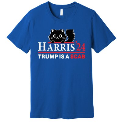 Trump Is A Scab Vote Harris Funny Harris Kamala Trump Premium T-Shirt