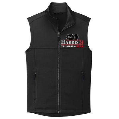 Trump Is A Scab Vote Harris Funny Harris Kamala Trump Collective Smooth Fleece Vest