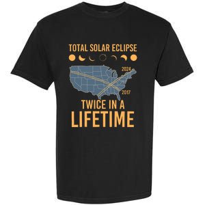 Twice In A Lifetime Solar Eclipse 2024 Total Eclipse Garment-Dyed Heavyweight T-Shirt