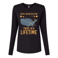 Twice In A Lifetime Solar Eclipse 2024 Total Eclipse Womens Cotton Relaxed Long Sleeve T-Shirt