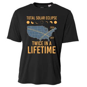 Twice In A Lifetime Solar Eclipse 2024 Total Eclipse Cooling Performance Crew T-Shirt