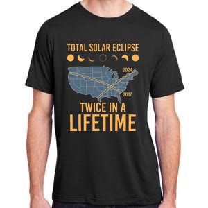 Twice In A Lifetime Solar Eclipse 2024 Total Eclipse Adult ChromaSoft Performance T-Shirt