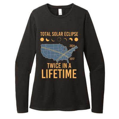 Twice In A Lifetime Solar Eclipse 2024 Total Eclipse Womens CVC Long Sleeve Shirt