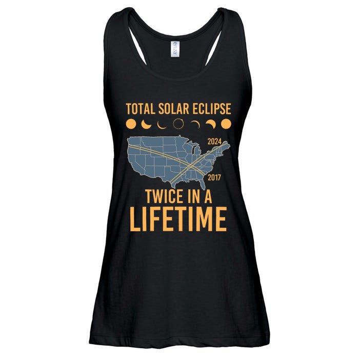 Twice In A Lifetime Solar Eclipse 2024 Total Eclipse Ladies Essential Flowy Tank