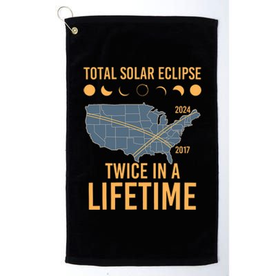 Twice In A Lifetime Solar Eclipse 2024 Total Eclipse Platinum Collection Golf Towel