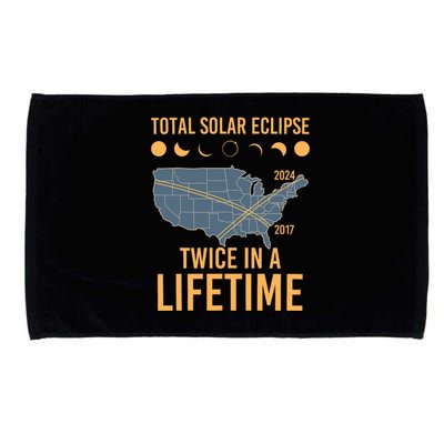 Twice In A Lifetime Solar Eclipse 2024 Total Eclipse Microfiber Hand Towel