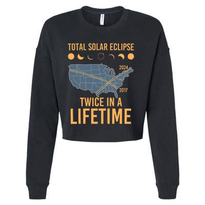 Twice In A Lifetime Solar Eclipse 2024 Total Eclipse Cropped Pullover Crew