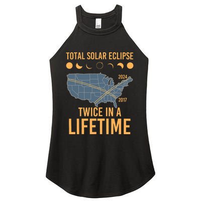 Twice In A Lifetime Solar Eclipse 2024 Total Eclipse Women's Perfect Tri Rocker Tank