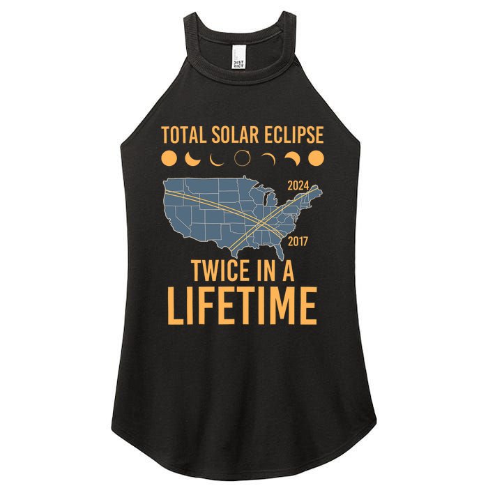 Twice In A Lifetime Solar Eclipse 2024 Total Eclipse Women's Perfect Tri Rocker Tank