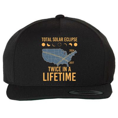 Twice In A Lifetime Solar Eclipse 2024 Total Eclipse Wool Snapback Cap