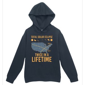 Twice In A Lifetime Solar Eclipse 2024 Total Eclipse Urban Pullover Hoodie