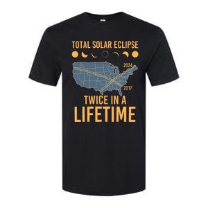 Twice In A Lifetime Solar Eclipse 2024 Total Eclipse Softstyle CVC T-Shirt